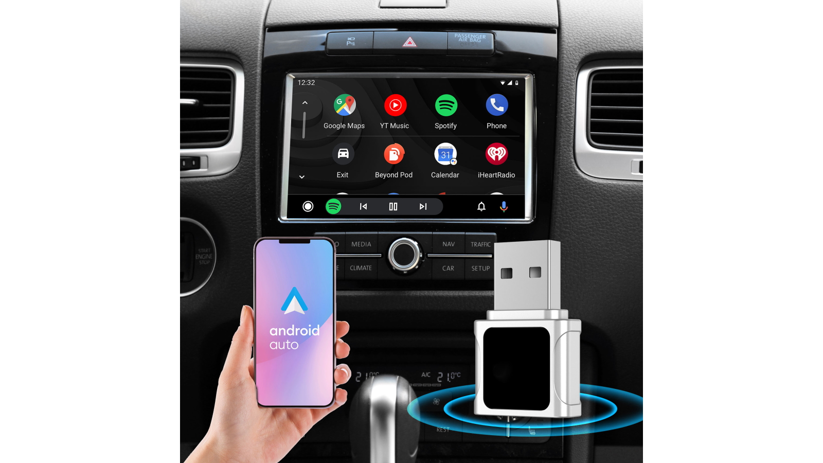 Navig8r Micro Wireless Dongle for CarPlay/Android Auto | Harvey Norman