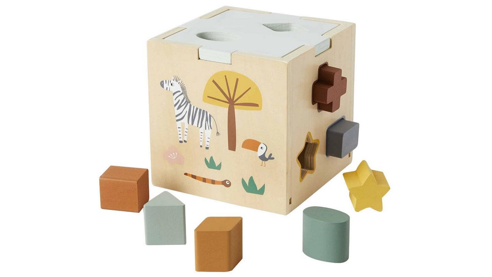 Zookabee Wood Shape Sorter Toy for 12m+