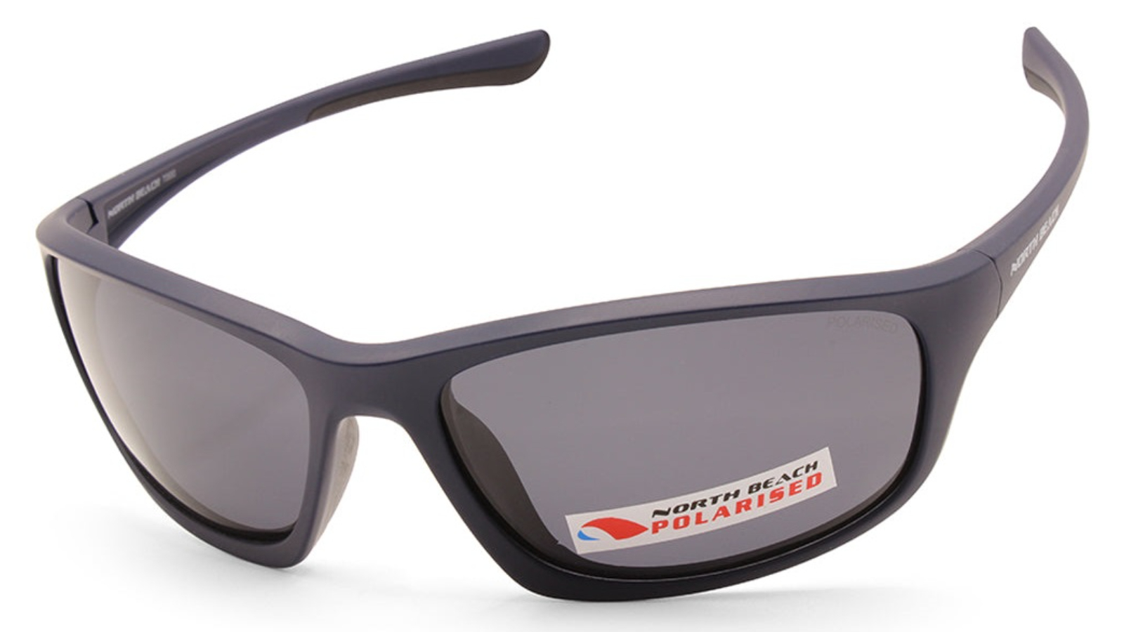 North Beach 70690 Mens Hariyo Polarised Sports Sunglasses - Matte Blue/Grey