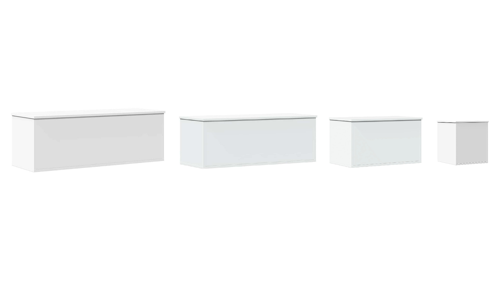 vidaXL White Engineered Wood Storage Box
