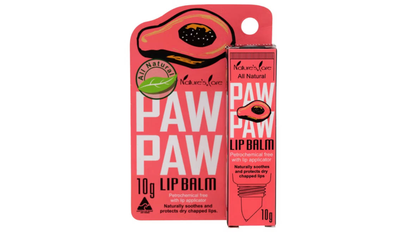 Natures Care 10g Paw Paw Lip Balm