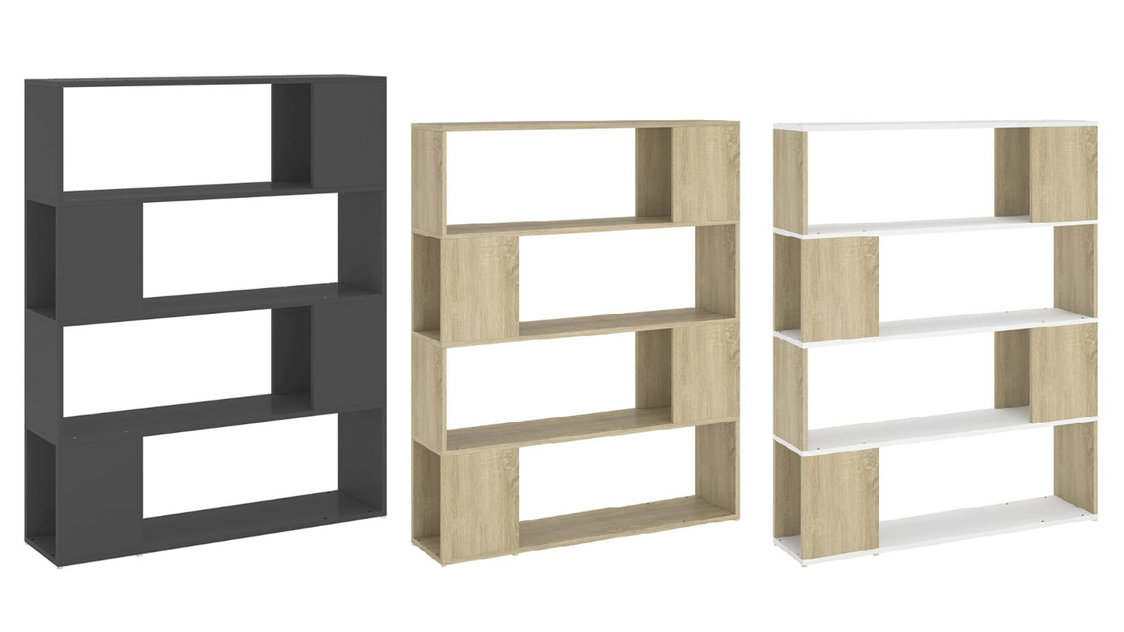 vidaXL 2-Tier Grey Solid Pine Wood 100 x 30 x 70cm Book Cabinet