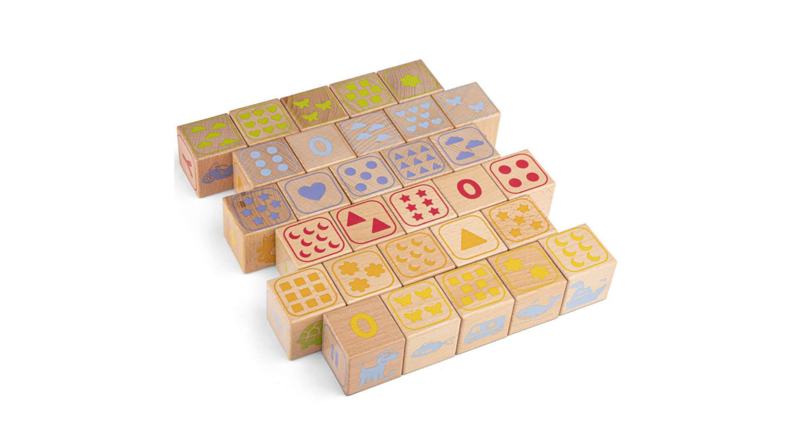 New Classic Toys 30 Piece Kids ABC Alphabet Blocks Learning Play Wooden Toy - 2 year+