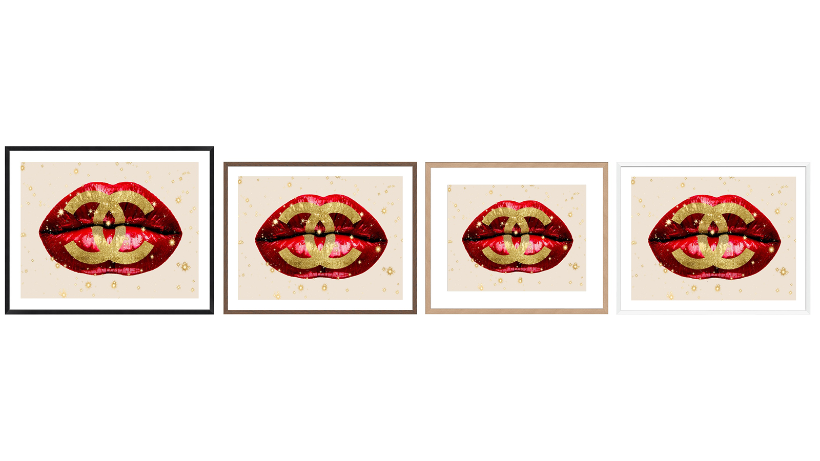 La Grolla Fashion Lips Red I Frame Wall Art