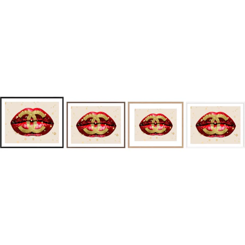 La Grolla Fashion Lips Red I Frame Wall Art