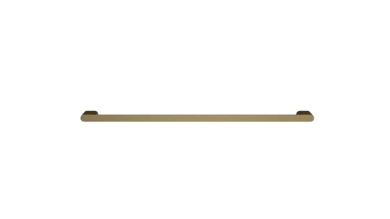 Parisi Ellisse 640mm Slimline Single Towel Rail - Brushed Brass