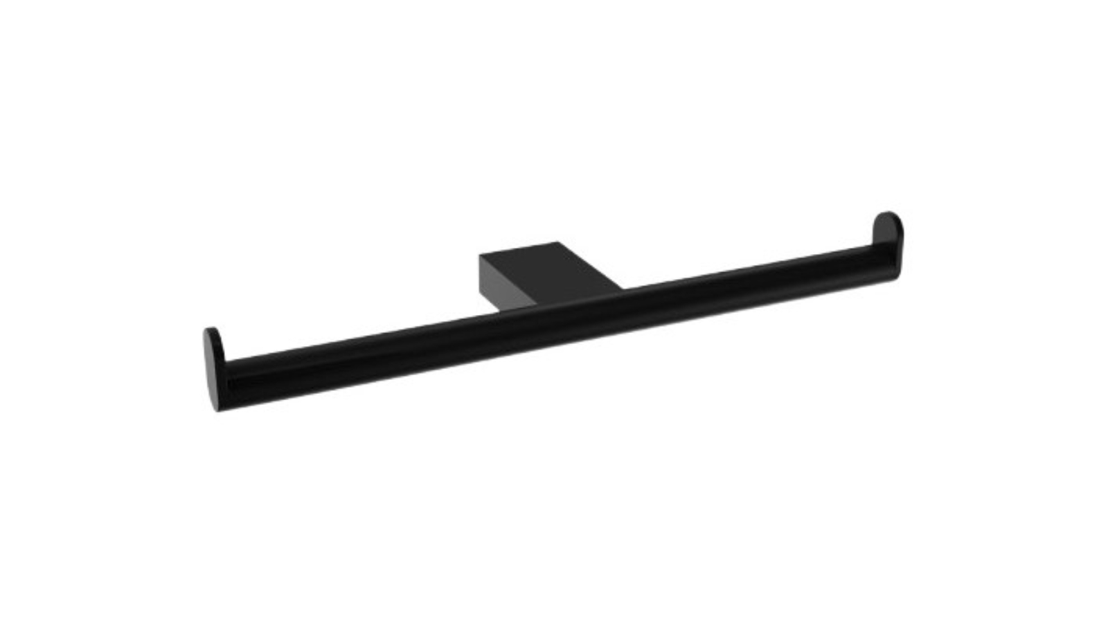 Parisi L'Hotel Double Toilet Roll Holder - Matte Black 