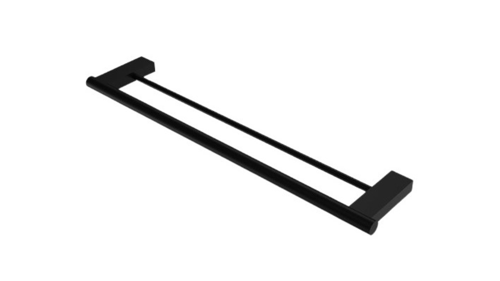 Parisi L'Hotel 600mm Double Towel Rail - Matte Black
