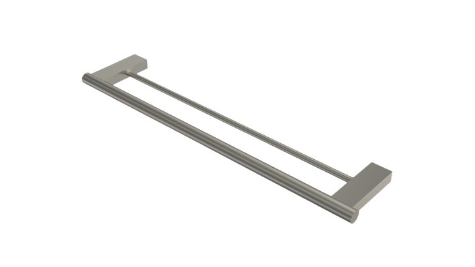 Parisi L'Hotel 600mm Double Towel Rail - Brushed Nickel