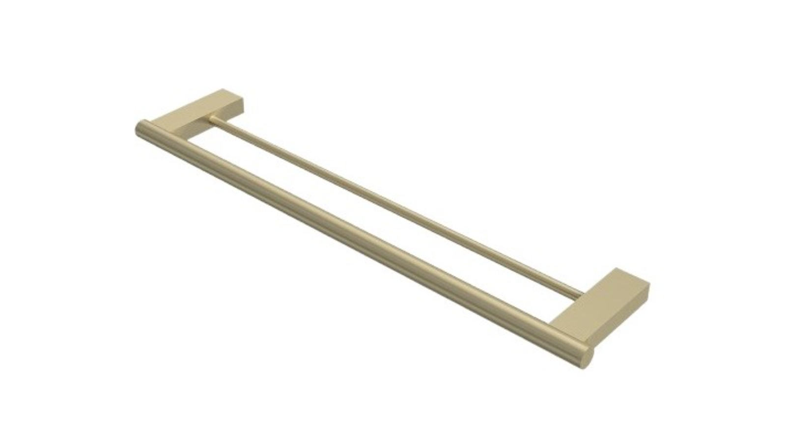 Parisi L'Hotel 600mm Double Towel Rail - Brushed Brass