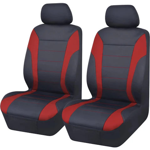 My Car Size 30/35 Universal Ultra Light Neoprene Front Seat Cover - Black/Red