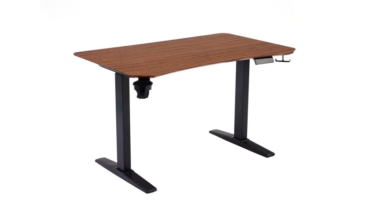 Maestro Furniture Neptune Electric Sit and Stand Height Adjustable Desk - Walnut/Black