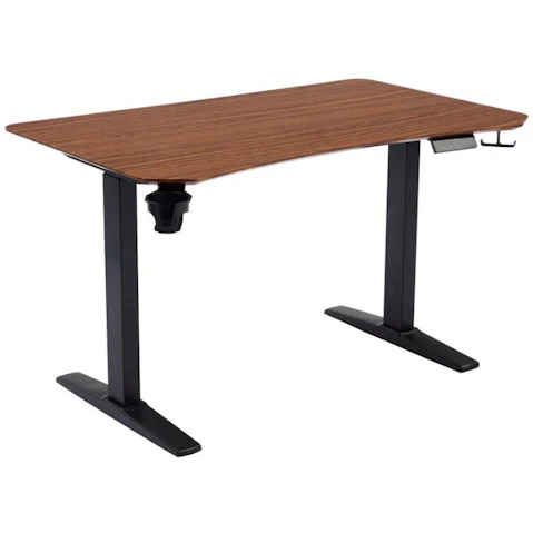 Maestro Furniture Neptune Electric Sit and Stand Height Adjustable Desk - Walnut/Black