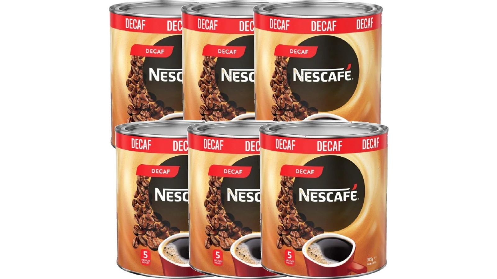 Nescafe 375g Blend 43 Decaf Instant Coffee - Pack of 6