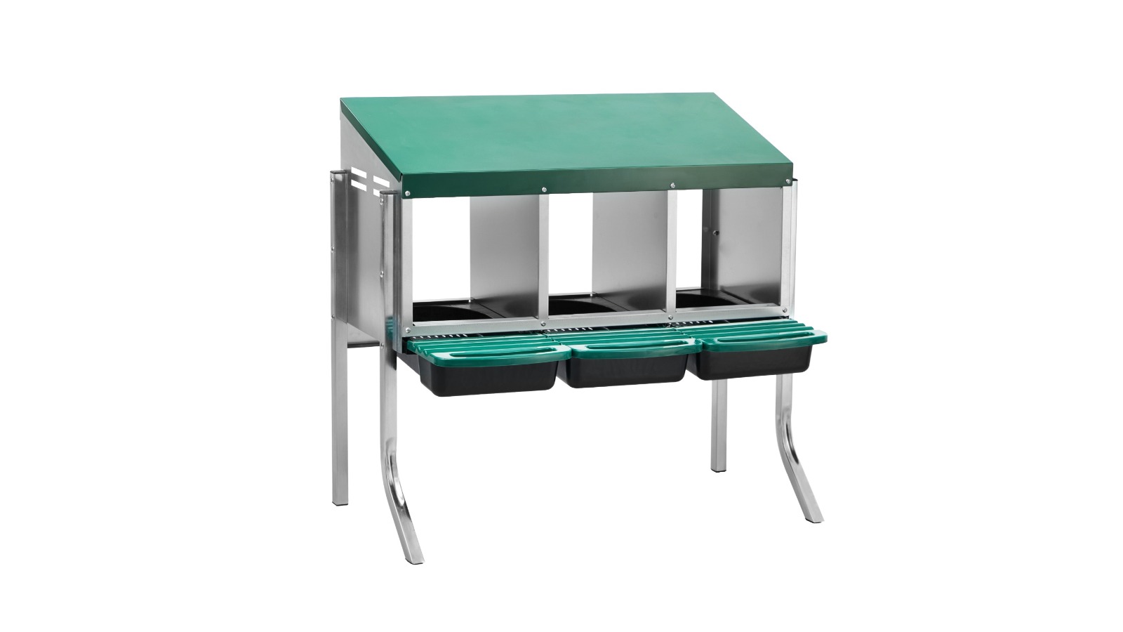 Alopet 3 Holes Roll-Away Chicken Nesting Box with Stand