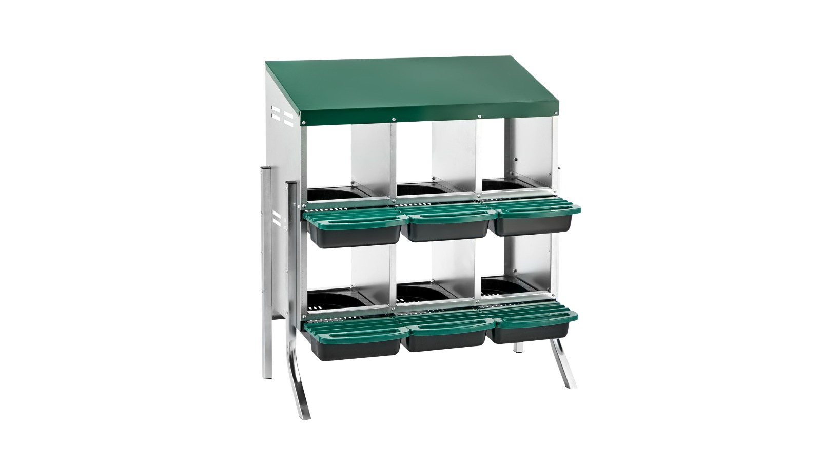 Alopet 6 Holes Roll-Away Chicken Nesting Box with Stand