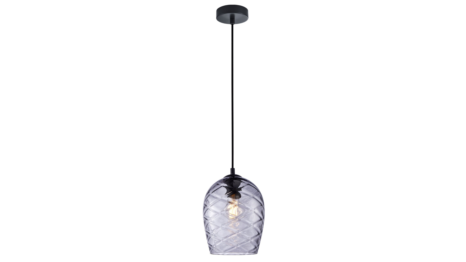CLA Lighting Neta Segmented Wine Glass Interior Pendant Light - Smokey Black