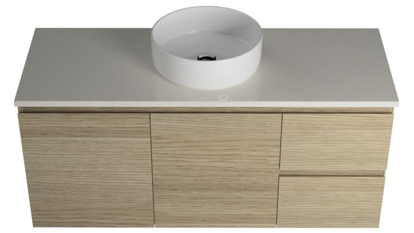 Timberline Nevada 1200mm Wall Hung Vanity with Centre Bowl Silk Surface