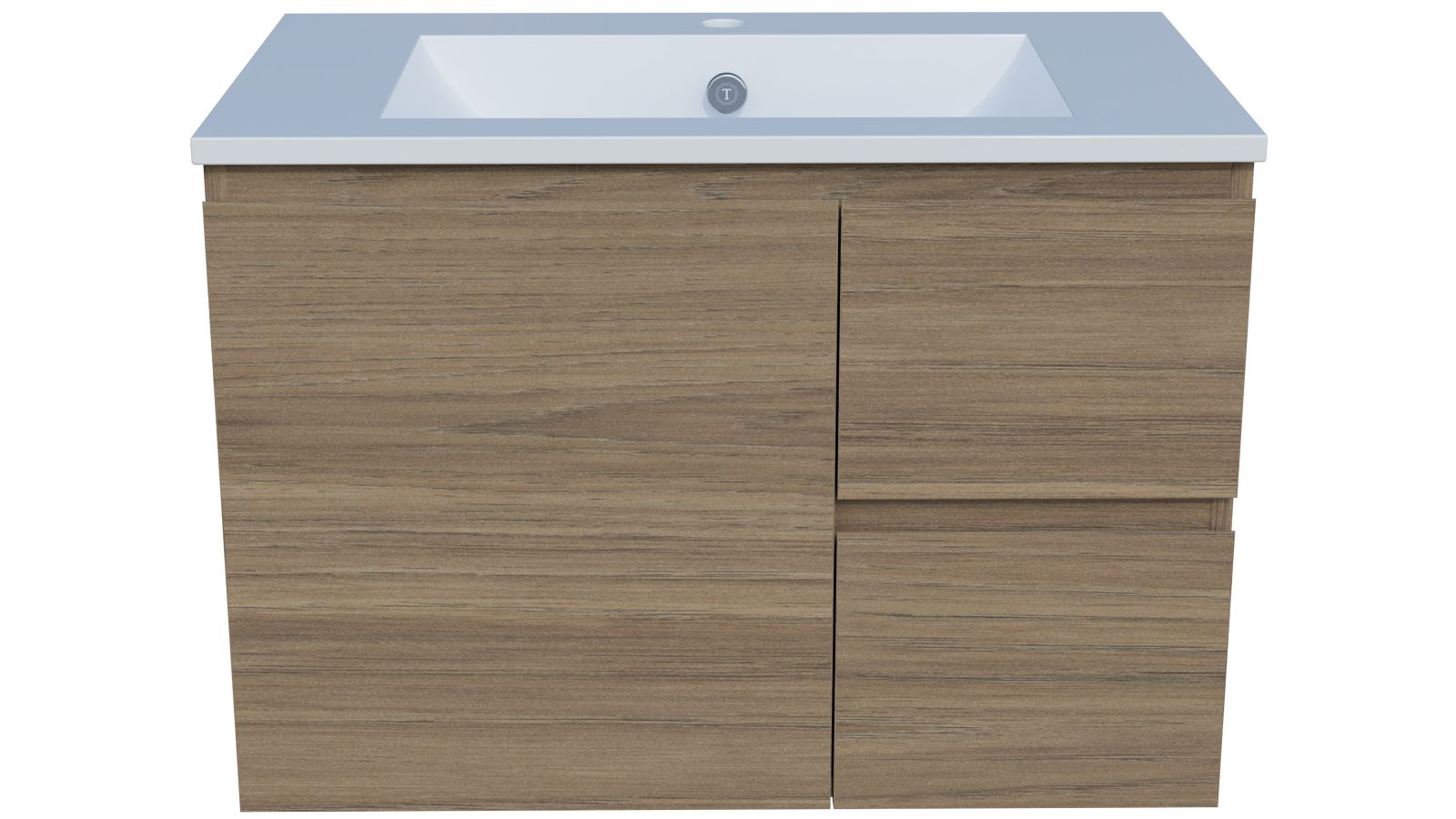 Timberline Nevada 750mm Wall Hung Vanity with Centre Bowl Alpha Ceramic