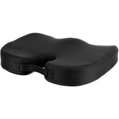 Living Today Bamboo Memory Foam Seat Cushion - Black