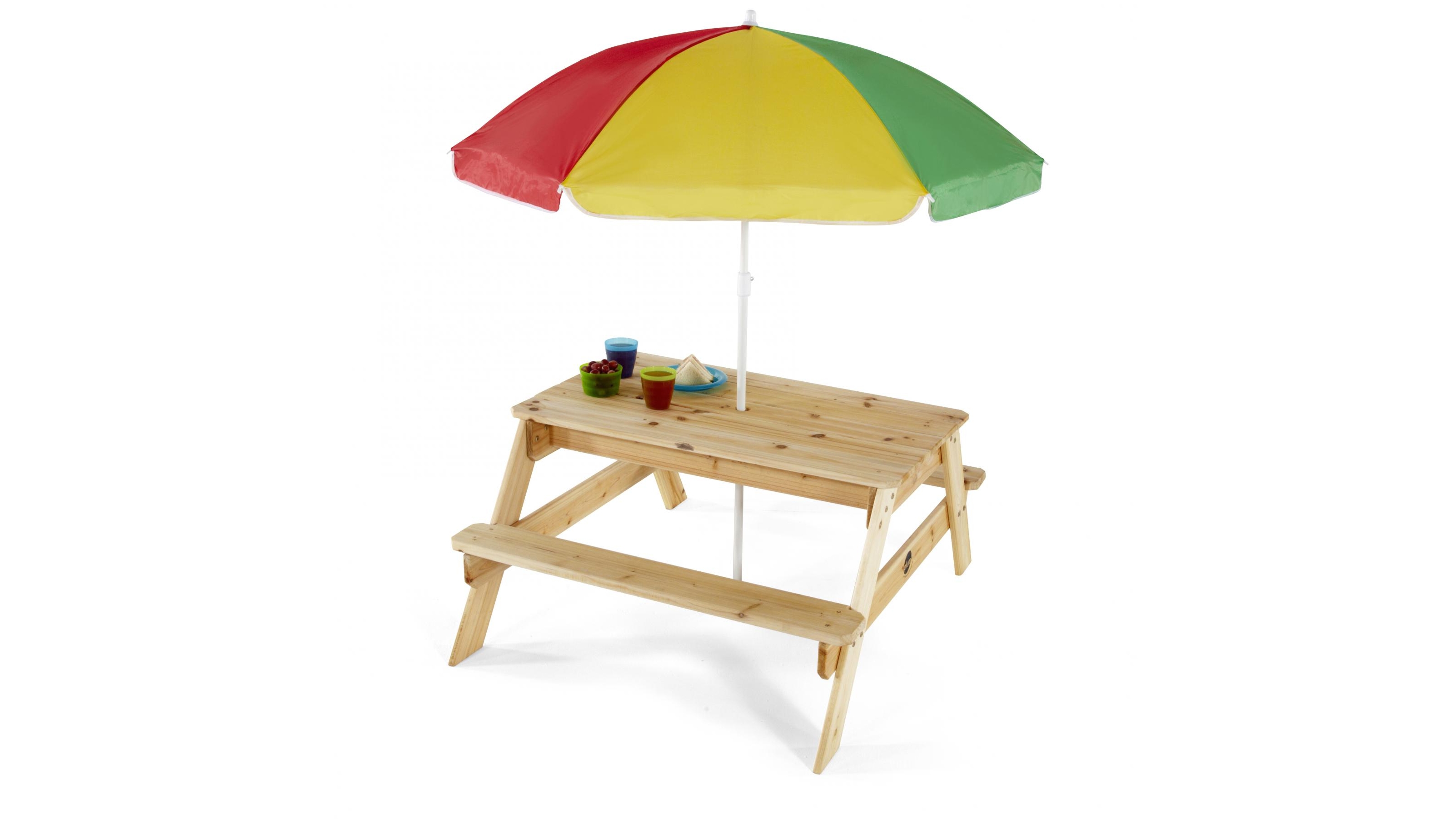 Plum Picnic Table with Umbrella