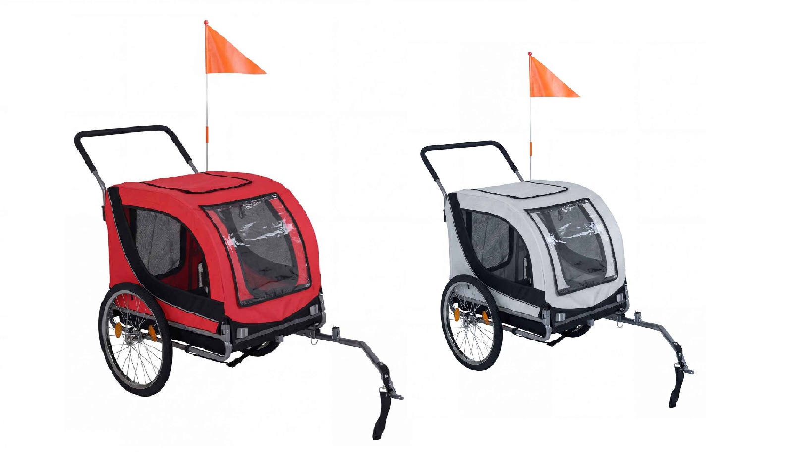 Costway 2-in-1 Trailer Dog Stroller with Wheel and Reflector