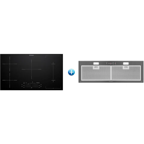 Westinghouse 90cm 5 Zone Induction Cooktop plus 86cm Integrated Rangehood