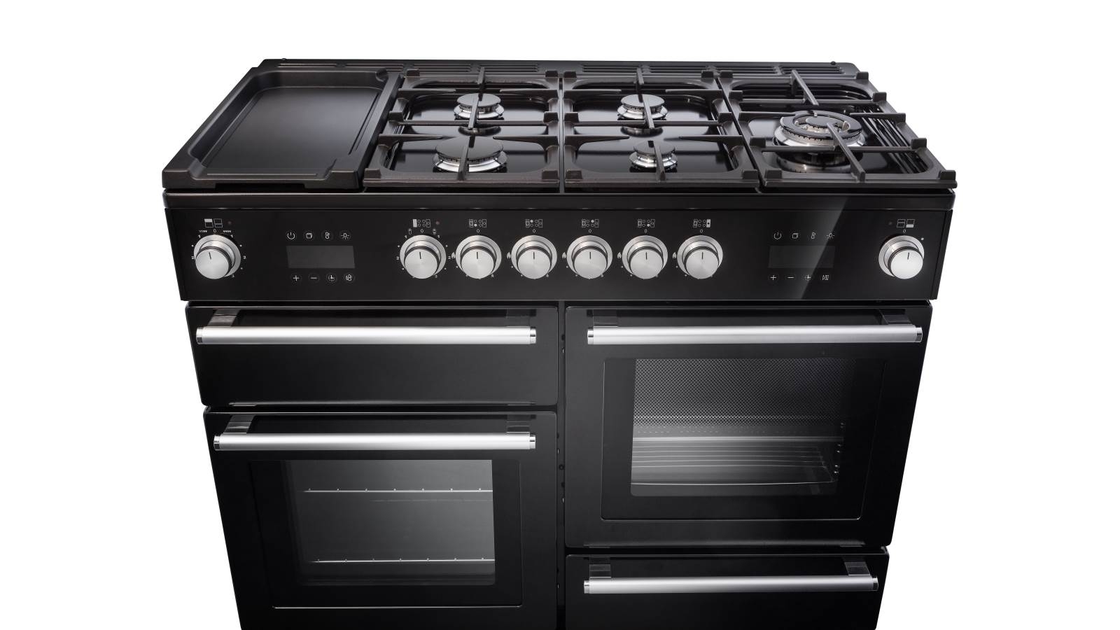 Falcon Nexus Steam 1100mm Chrome Fitting Freestanding Dual Fuel Cooker