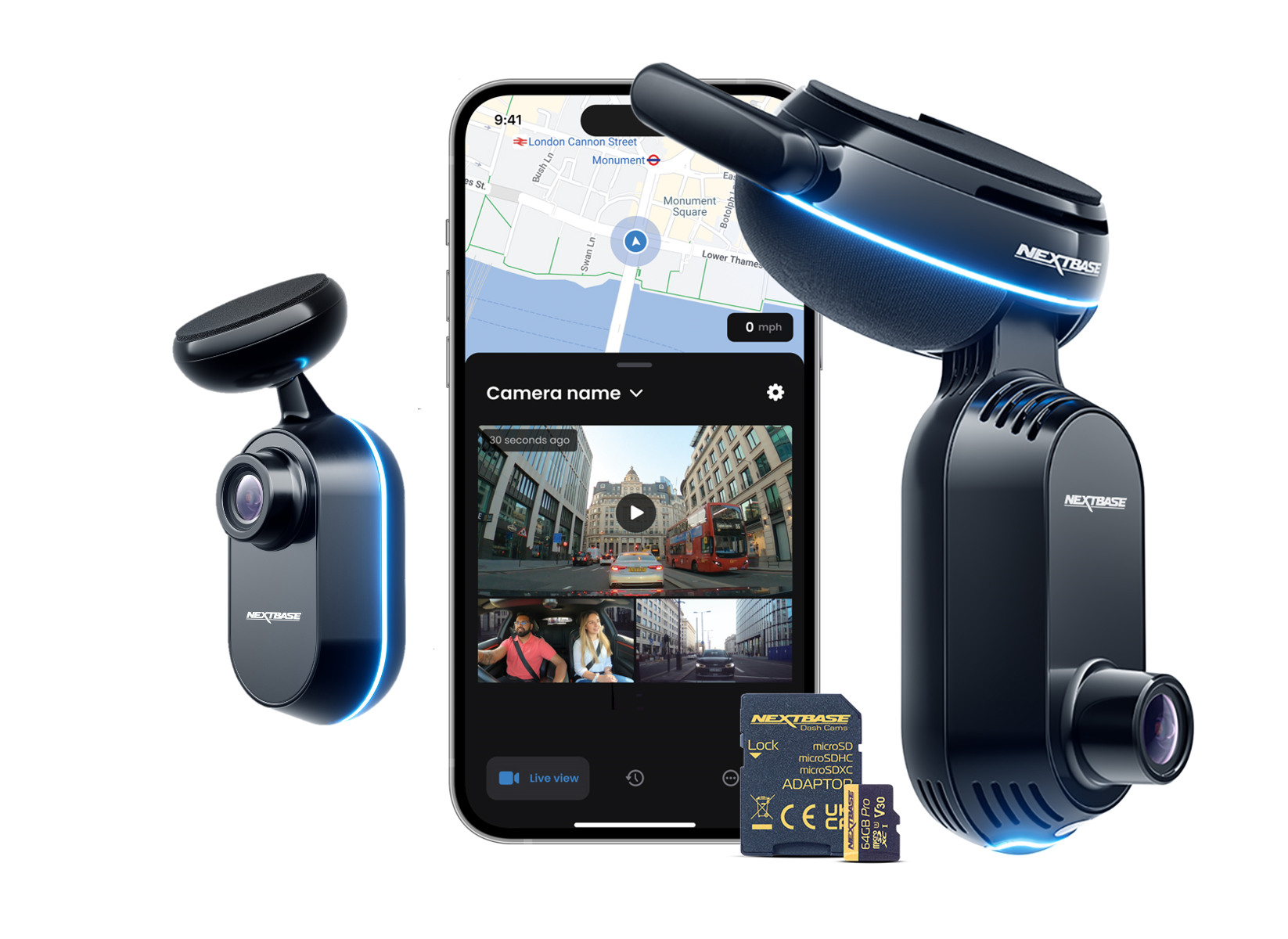 Nextbase iQ 4K Smart Dash Cam + iQ Rear Window Camera Bundle