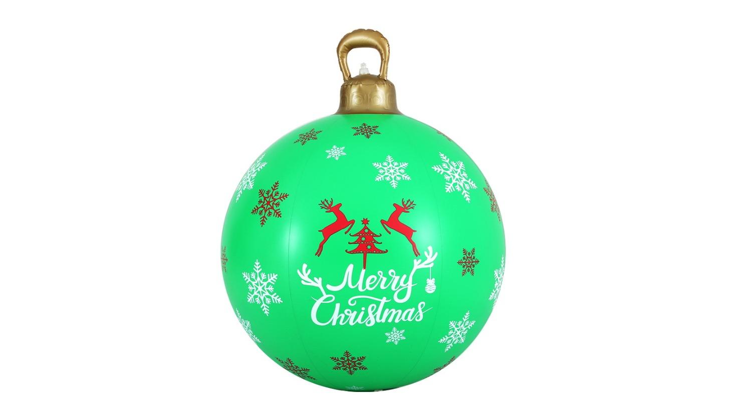 Jingle Jollys Giant Bauble Christmas Decoration 60cm Inflatable Ball - Green