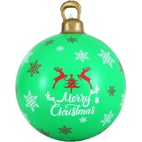 Jingle Jollys Giant Bauble Christmas Decoration 60cm Inflatable Ball - Green
