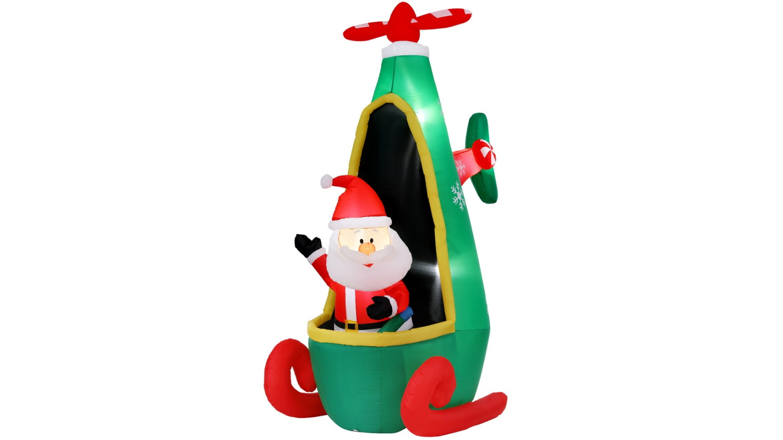 Jingle Jollys 2.55metre Christmas Inflatable Santa in Helicopter