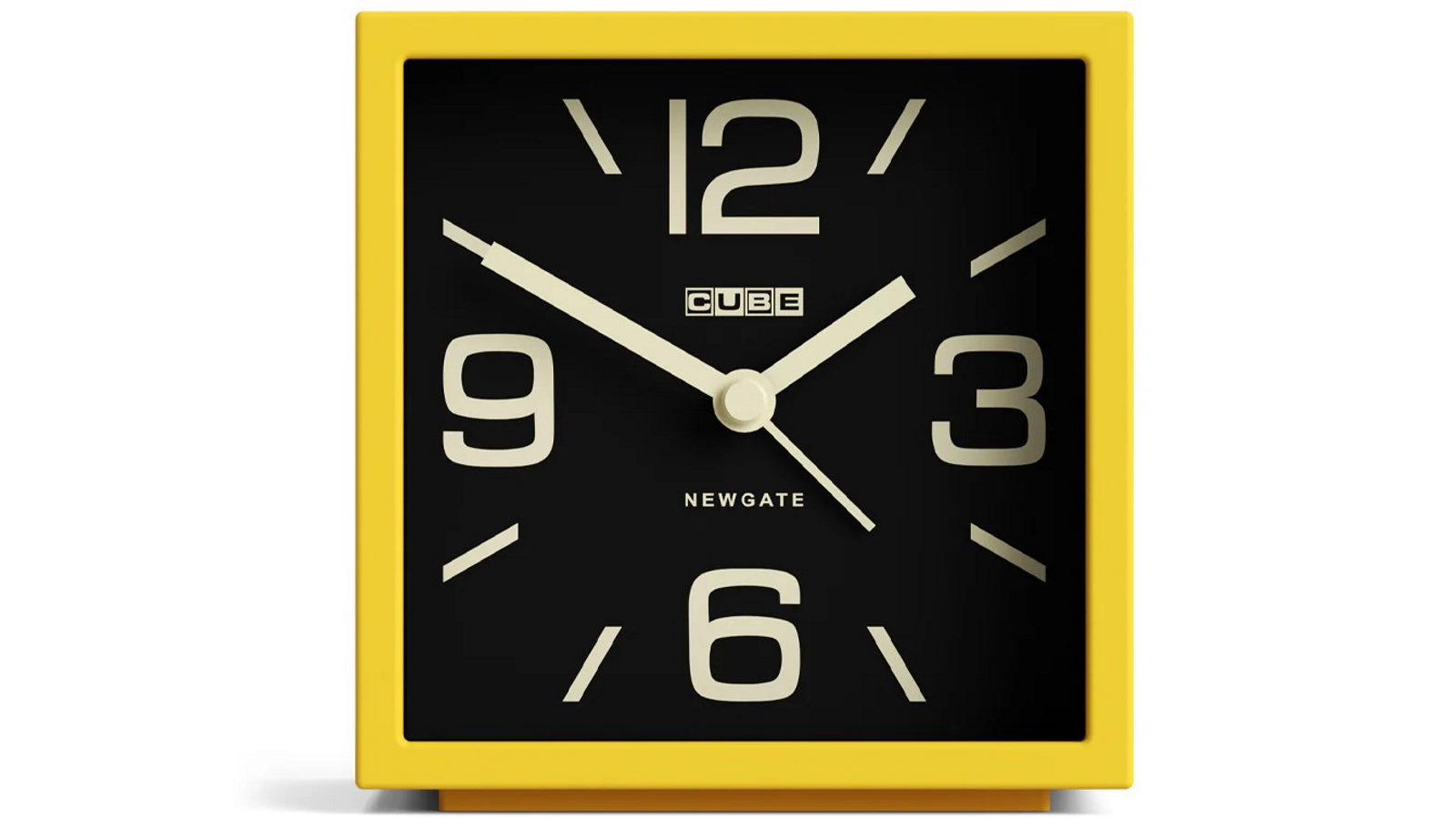 Newgate Cube Mantel Clock - Citrus Yellow