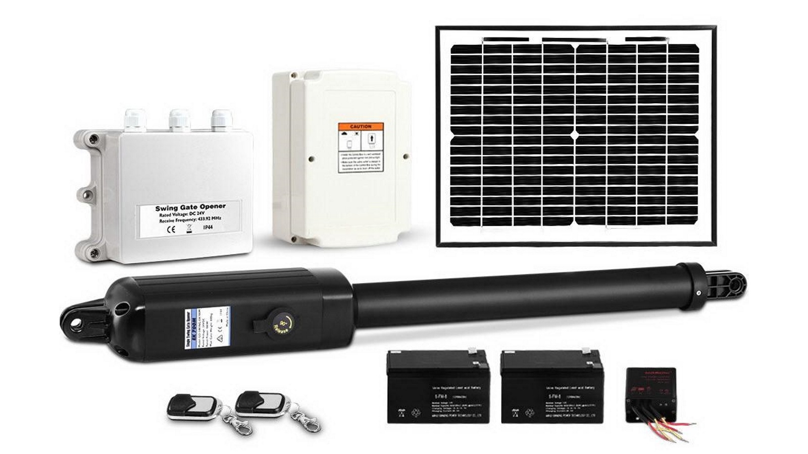 Lockmaster Single Swing Gate Opener 600KG 10W Solar Panel