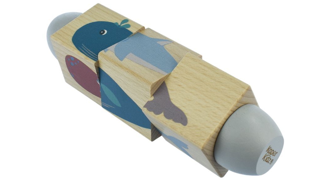 Kaper Kidz Sea Animal Wooden Twist Puzzle Block