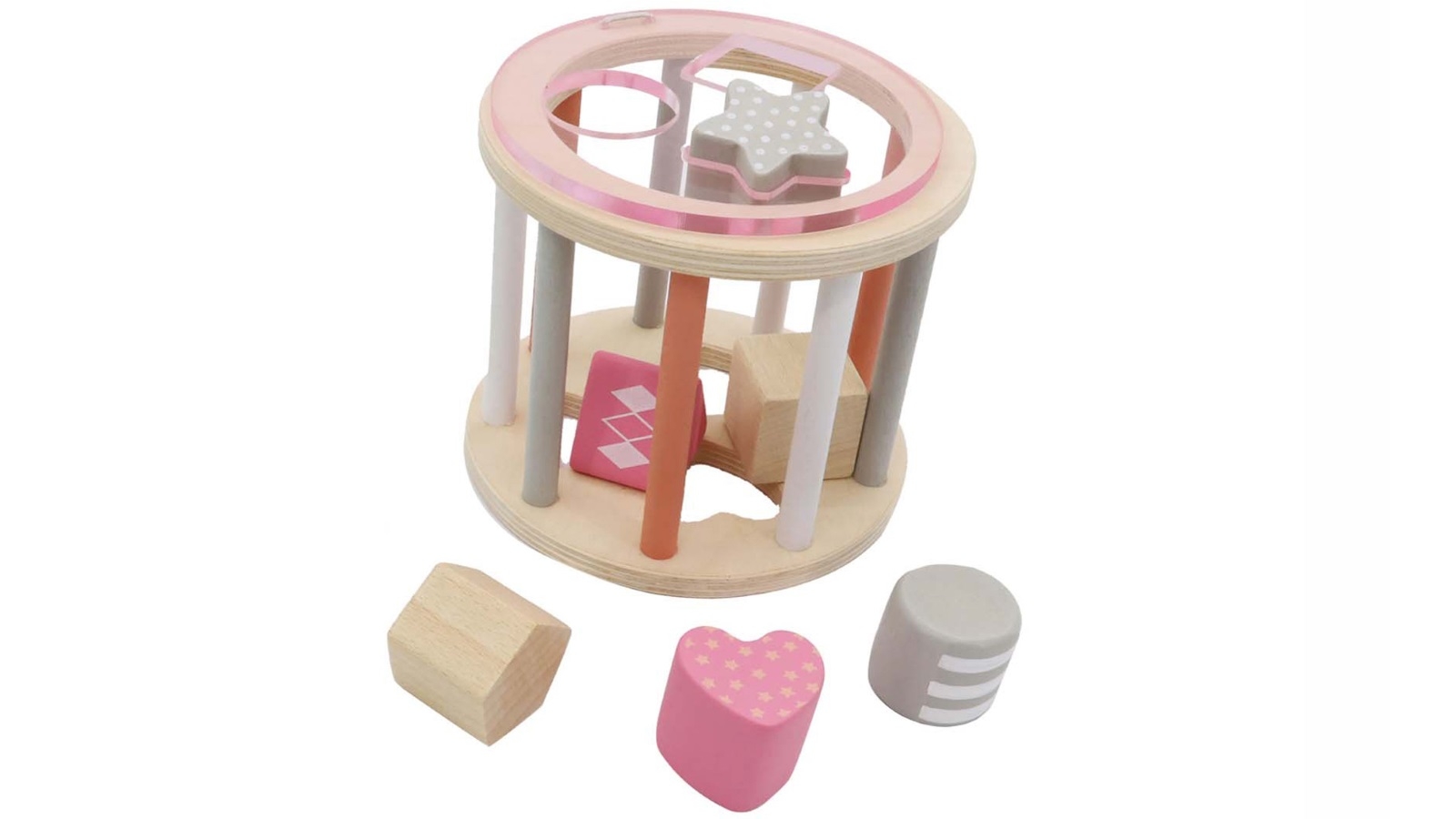 Kaper Kidz Calm and Breezy Rolling Shape Sorter - Pink