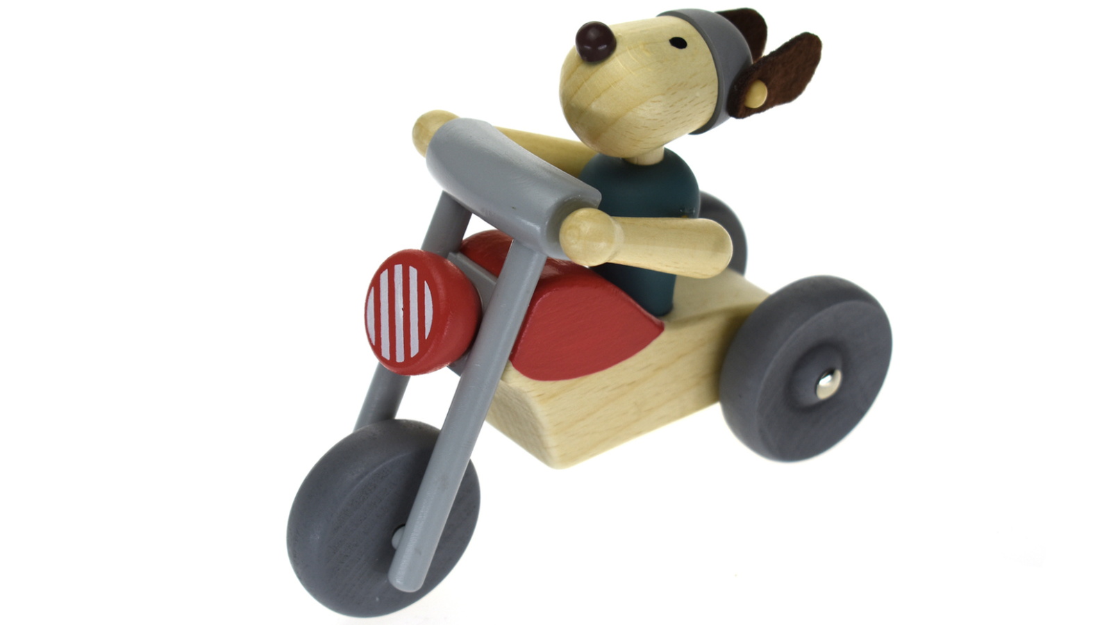 Kaper Kidz Retro MD Motorcycle Toy with Cute Dog Rider - Red