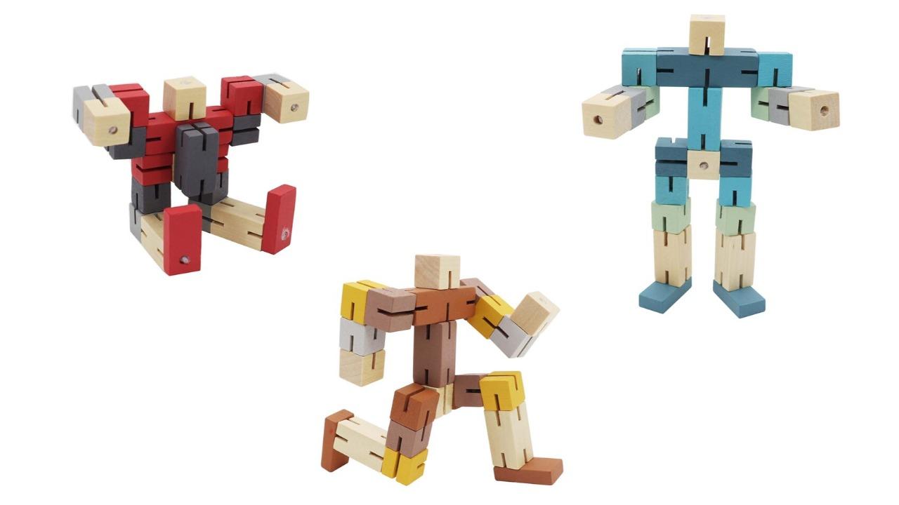 Set of 3 Calm and Breezy Twist and Lock Robot Cube 