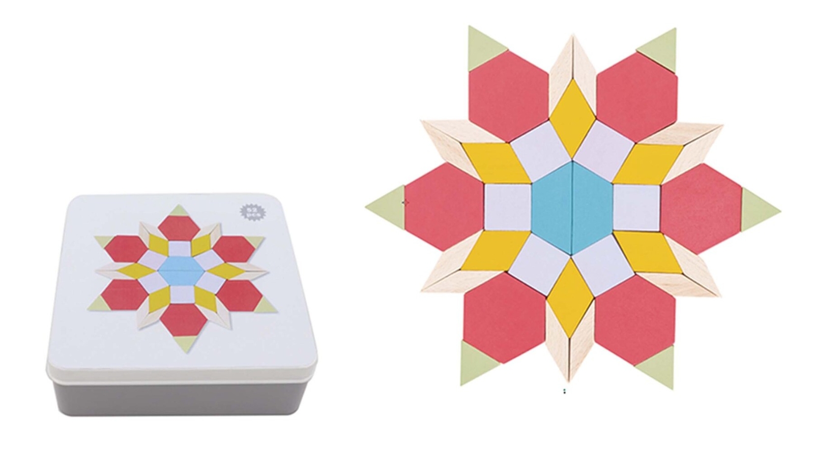 Kaper Kidz Calm and Breezy Pattern Blocks in Tin Box