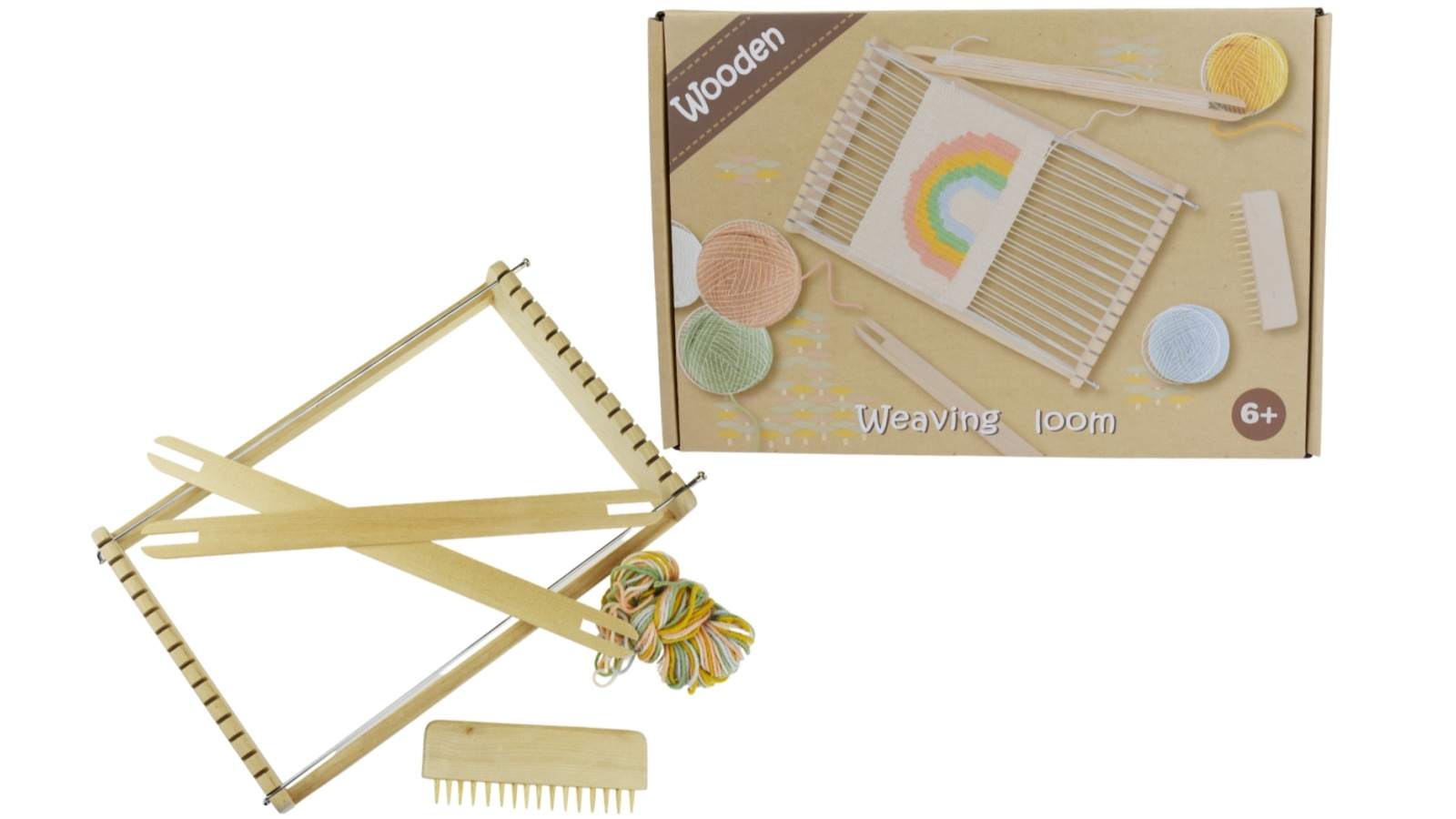 Kaper Kidz Calm and Breezy Wooden Weaving Loom