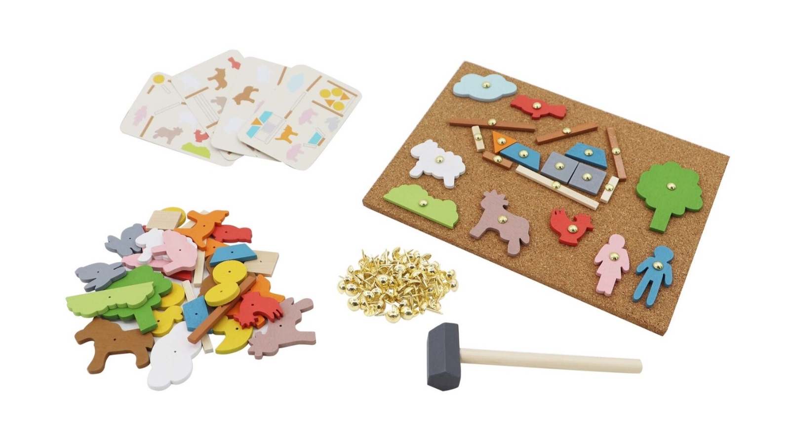 Kaper Kidz Farm Tap A Shape with Hammer Nails