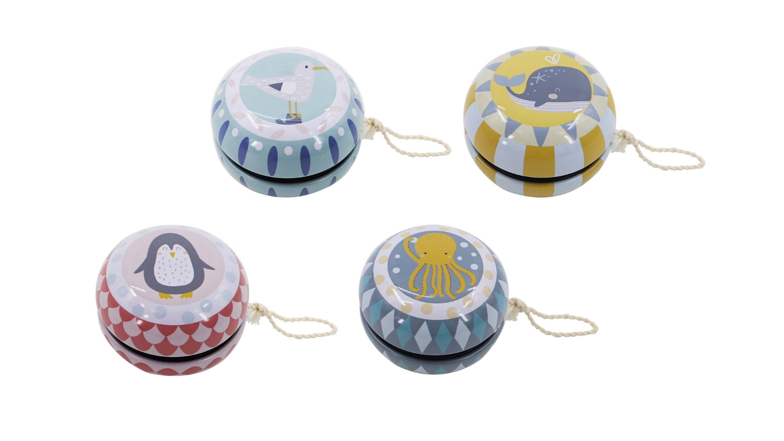 Set of 4 Sea Animal Tin Yo-Yo