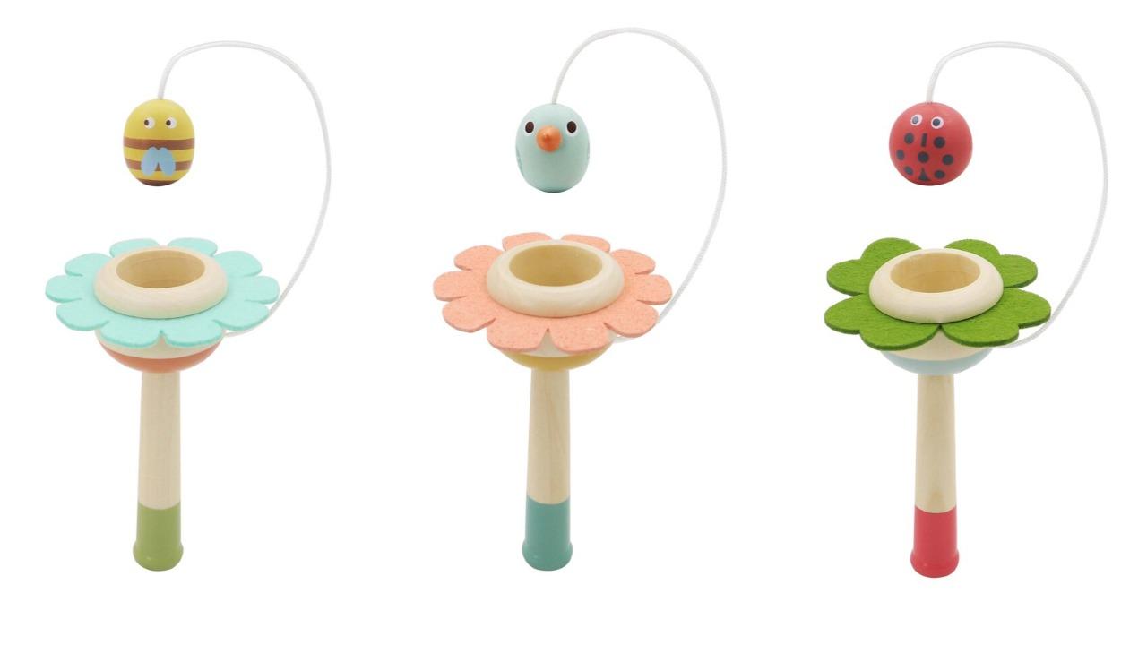 Set of 3 Wooden Catch the Ball Game 