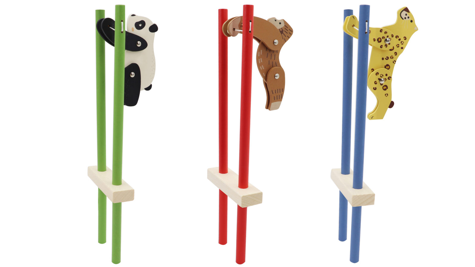 Kaper Kidz Set of 3 Wooden Trapeze Animal