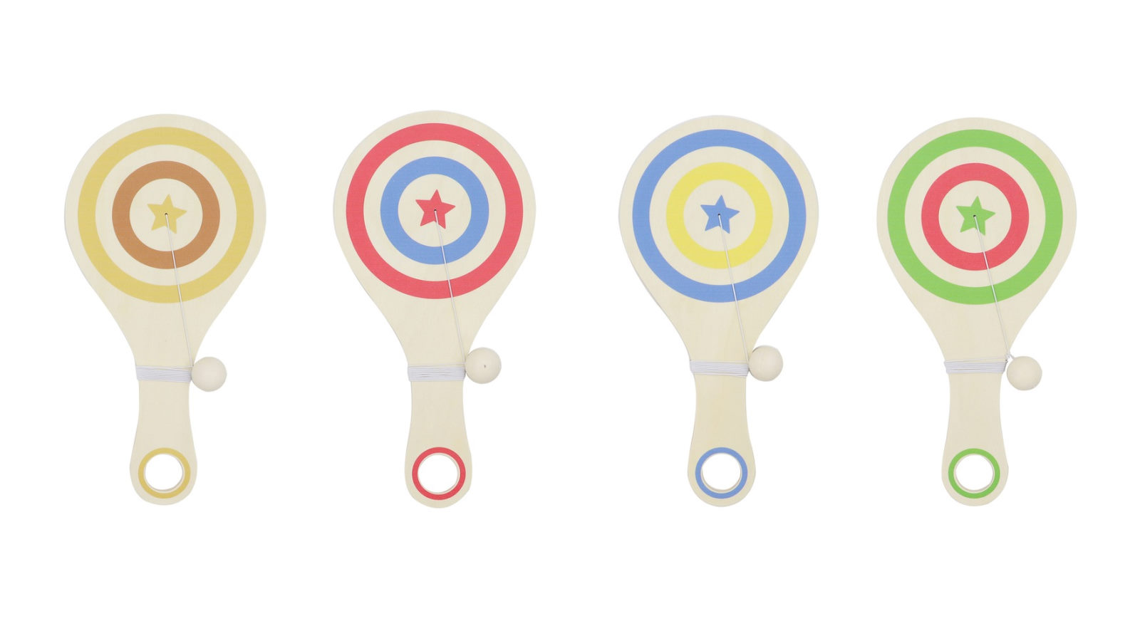 Kaper Kidz Set of 4 Wooden Paddle Ball