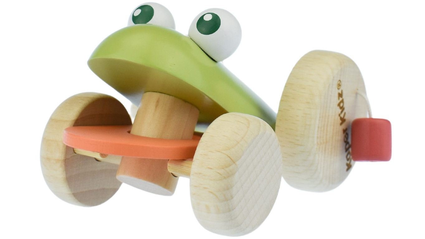 Kaper Kidz Eco Play Push A Long Croaking Frog
