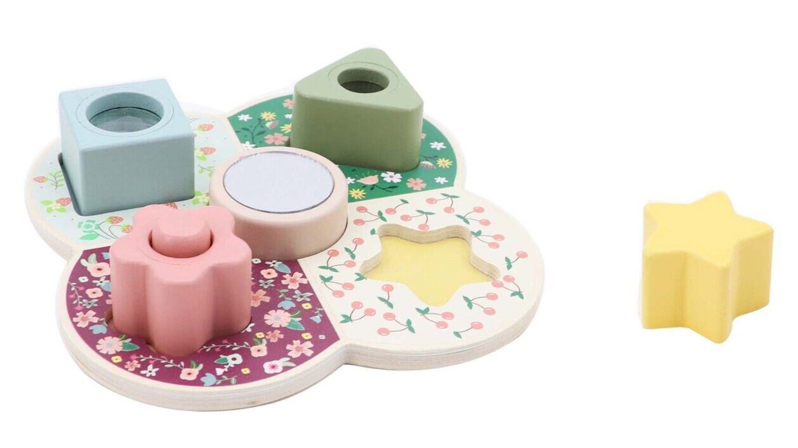 Kaper Kidz Wooden Shape Sorter with Activity Blocks