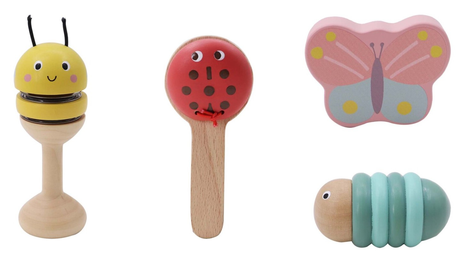Kaper Kidz Set of 4 Music Wooden Spring Insect