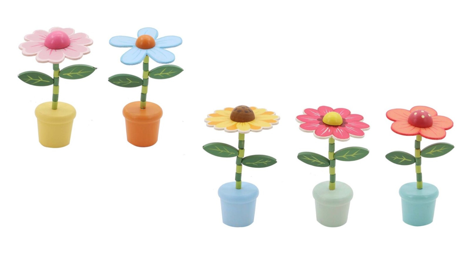 Kaper Kidz Pack of 5 Wooden Dancing Flower