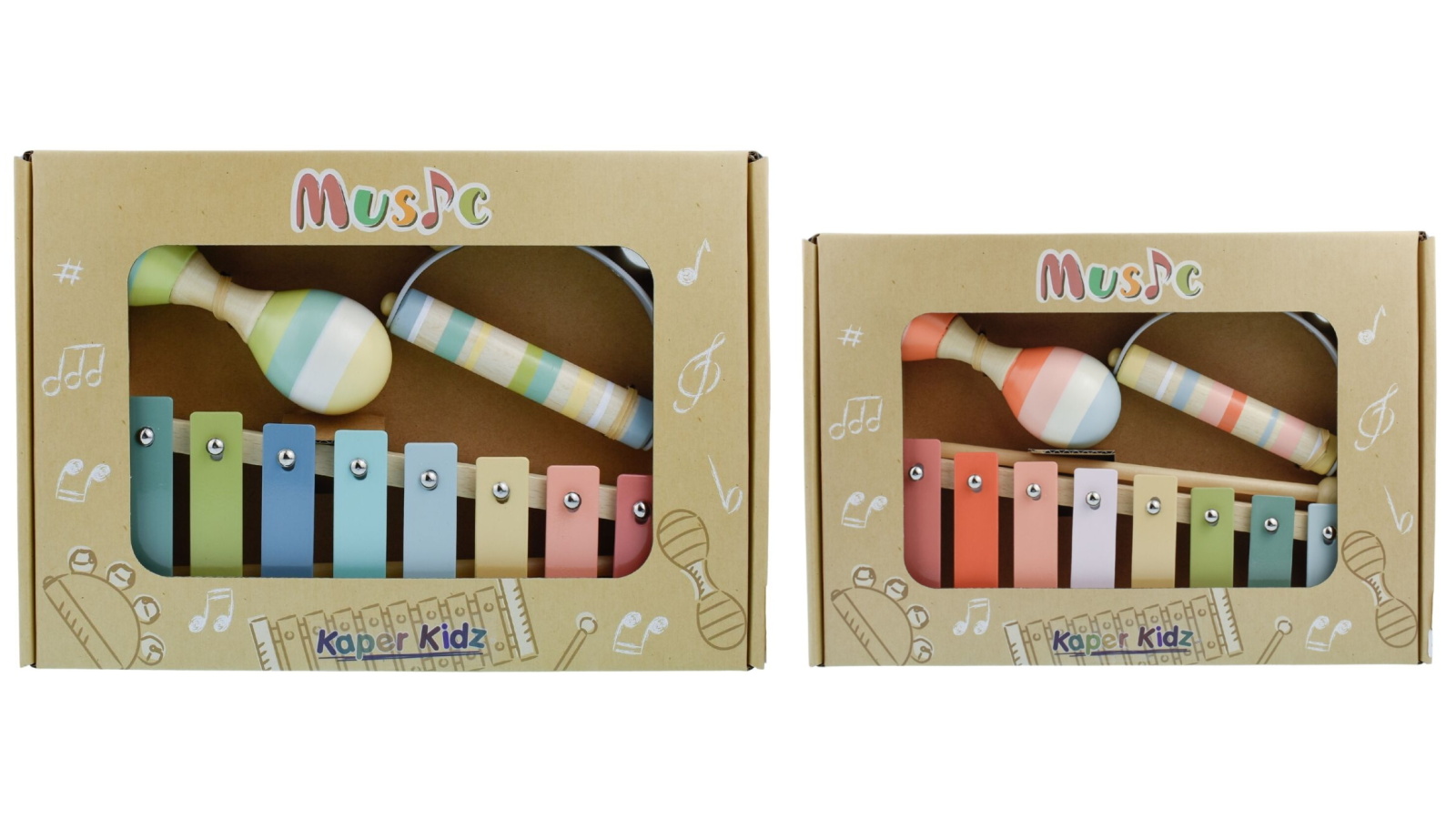 Kaper Kidz 3-Piece Wooden Xylophone Music Set